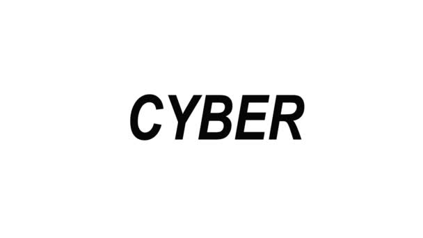 Cyber Monday Logo Animação Pop — Vídeo de Stock