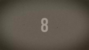 Geri sayım 4K animasyon filmi (10 saniye) β 124; Eski film motifi