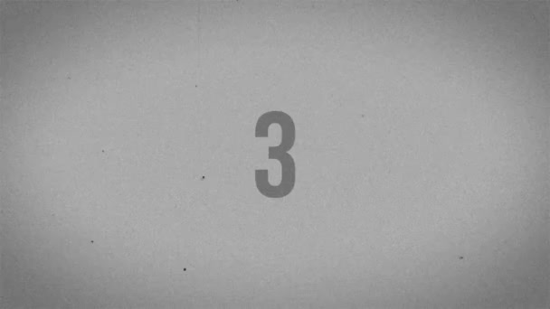 Countdown Animatiefilm Sec Oud Filmmotief — Stockvideo
