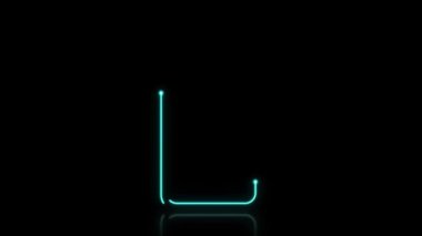 Neon ışınlarla özetlenmiş bir akıllı telefonun 4K animasyonu (ekran alanına yerleştirme için yeşil arkaplan)