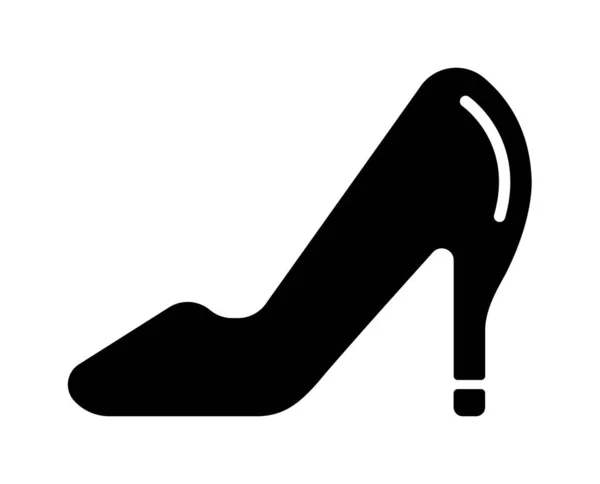 Salto Alto Mulher Sapato Vetor Ícone Ilustração —  Vetores de Stock