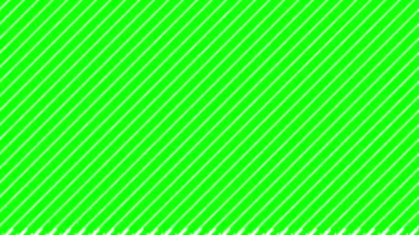 Animazione Transizione Con Linee Diagonali Sfondo Verde Tasto Chroma — Video Stock