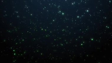 Dairesel parçacıkların dairesel olarak patlamasının 4K animasyonu (uzaydaki yıldızlar)