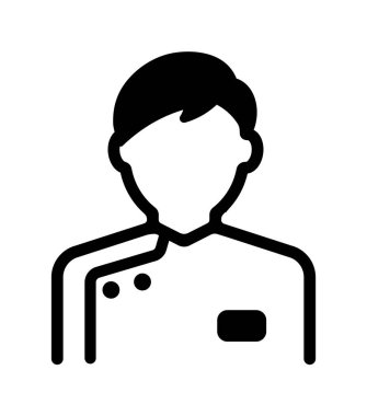 Bakıcı (terapist) vektör simgesi çizimi