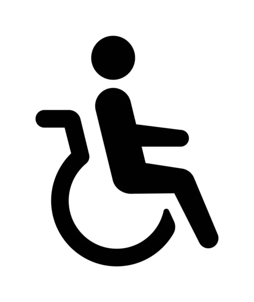 Vektor Icon Illustration Einer Person Rollstuhl — Stockvektor