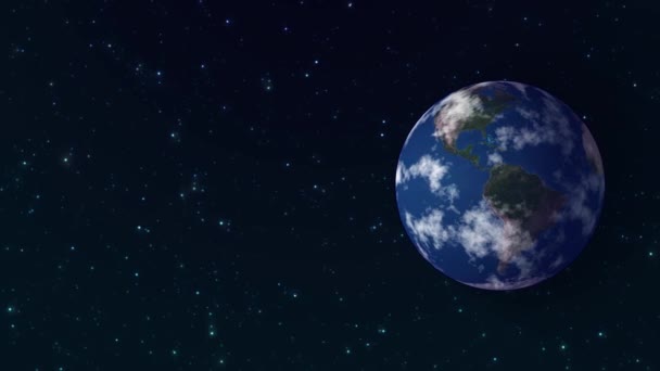 回転する地球の4Kアニメーション — ストック動画