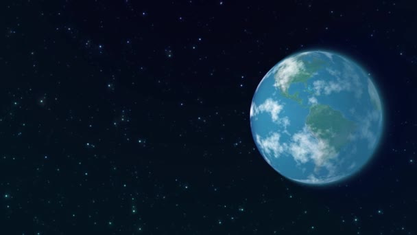 Animation Der Rotierenden Erde — Stockvideo