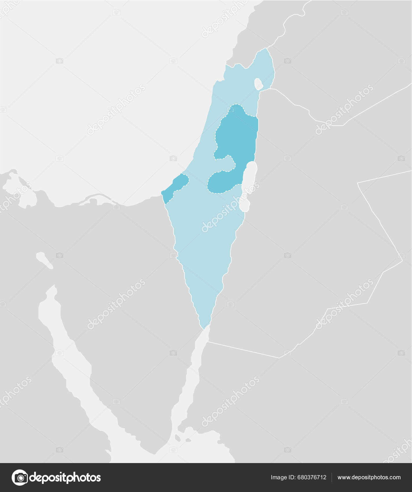 Palestine War Israel Palestine Gaza Strip Surrounding Countries Map