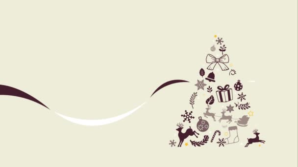 Mutlu Noeller Mutlu Yıllar Animasyon Filmi — Stok video