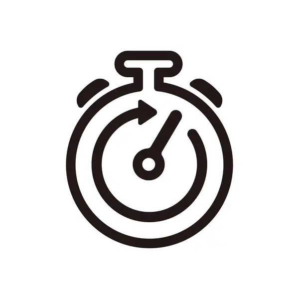 Stopwatch Timer Gyors Sebesség Vektor Ikon Illusztráció — Stock Vector