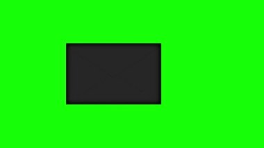 Bir zarfı açıp içindeki kağıdı açmanın 4K canlandırması (kroma anahtarı için yeşil arkaplan )