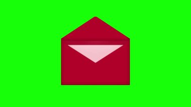 Bir zarfı açıp içindeki kağıdı açmanın 4K canlandırması (kroma anahtarı için yeşil arkaplan )