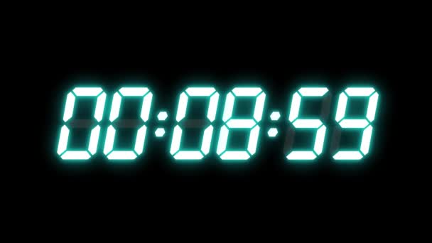 Digitaler Timer Countdown Animation Sec — Stockvideo