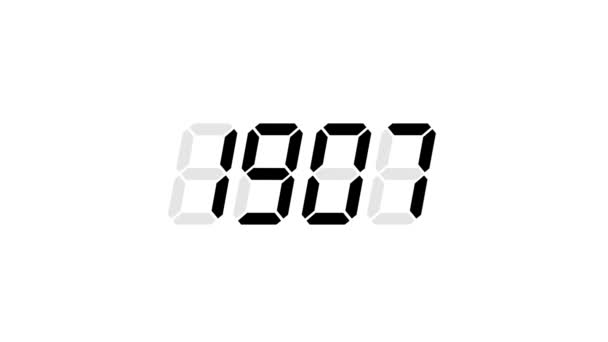 Digitale Teller Telt Van 1900 Tot 2025 Nummerteller Voor Gelukkig — Stockvideo