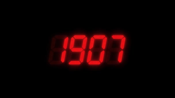 Contador Digital Contando 1900 2025 Contador Números Para Feliz Ano — Vídeo de Stock