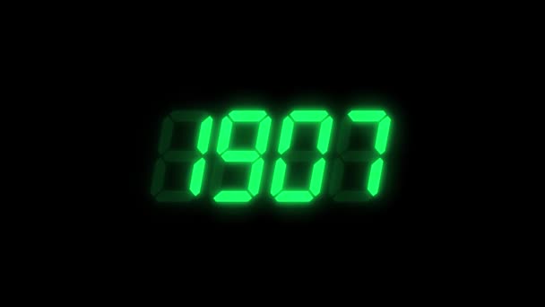 Digitala Räknare Från 1900 Till 2025 Nummerräknare För Gott Nytt — Stockvideo
