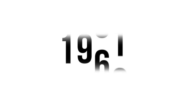 Contador Ano Analógico Contando 1950 2024 Contador Números Para Feliz — Vídeo de Stock