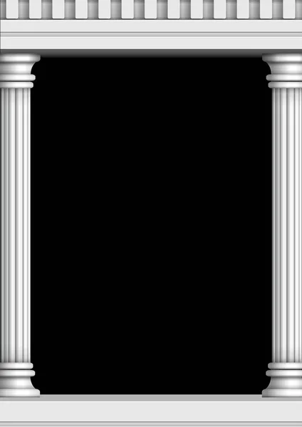 Classic marble pillars vector illustration fo rvertical edge design