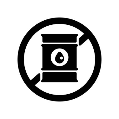 Ekoloji teması üzerine vektör simgesi çizimi (fosil yakıtlar yok)