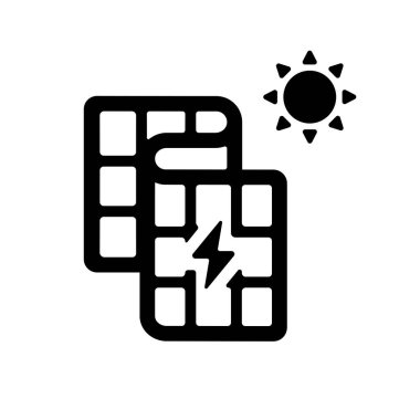Perovskite Güneş Hücresi vektör simgesi çizimi