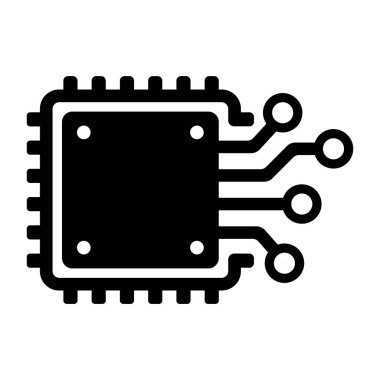 Yarı iletken, Circuit board (mikroçip) vektör resimleme