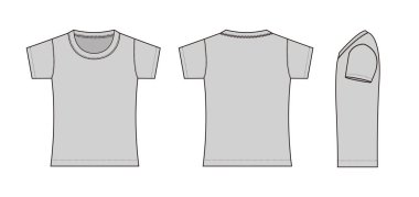 Kadın vektör şablonu resimlemesi için t-shirt