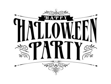 Cadılar Bayramı partisi logo vektör çizimi