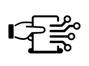 Çevrimiçi oy kullanma vektörü illüstrasyonu