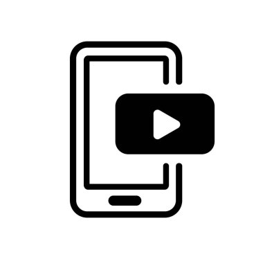 Akıllı telefondan video izlemenin IVector iyon çizelgesi