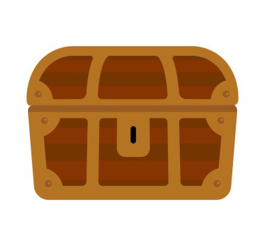 Hazine sandığı, hazine kutusu vektör çizimi