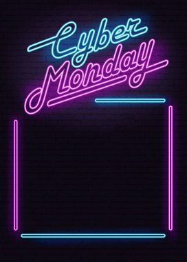 Siber Pazartesi poster şablonu çizimi (metin alanı )