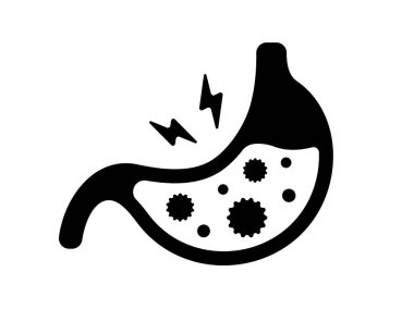 Mide (mide kanseri) vektör simgesi çizimi