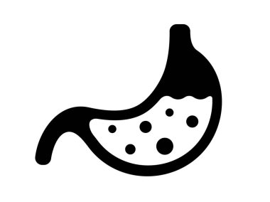 Mide (mide suyu) vektör simgesi çizimi