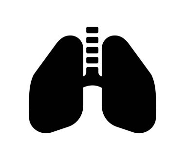 Akciğer Silüeti vektörü Simge İllüstrasyonu