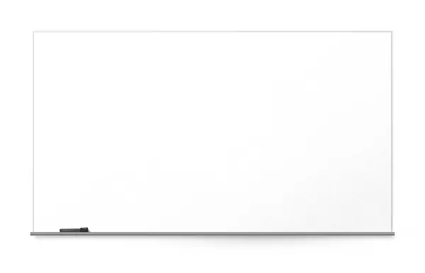 Blank Office Whiteboard Wall Isolated White Background Artwork — Stock Photo, Image