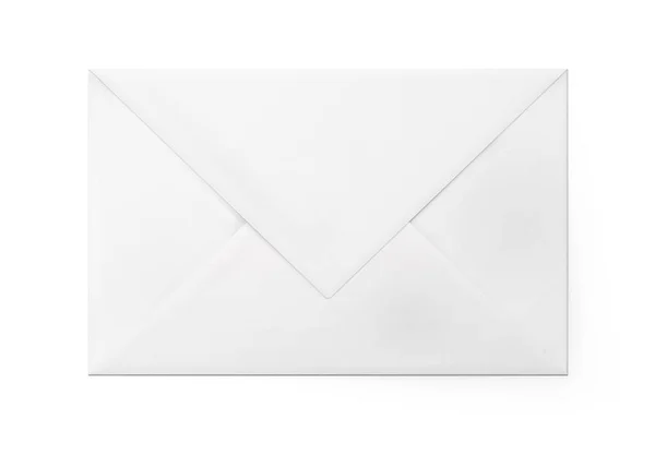 Envelope Papel Branco Fechado Para Carta Verso — Fotografia de Stock