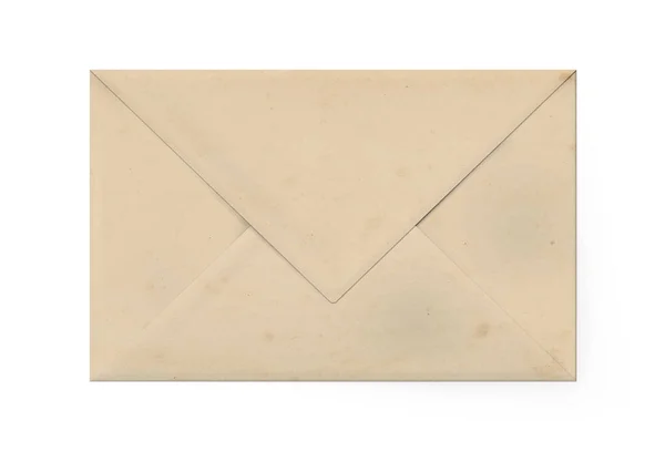 Envelope Papel Fechado Antigo Para Carta Verso — Fotografia de Stock