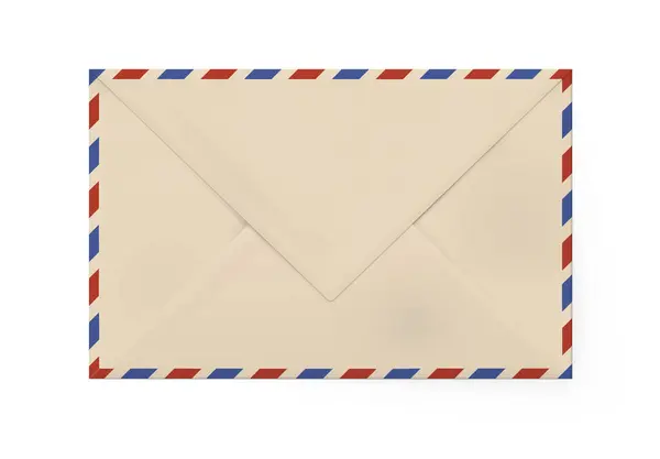 Envelope Papel Fechado Antigo Para Carta Verso — Fotografia de Stock