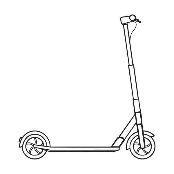 Slide Scooter Stock Illustration Classic Children Scooter — Stock Vector