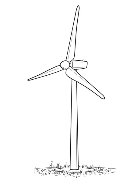 Illustration Stock Vecteurs Éoliennes — Image vectorielle