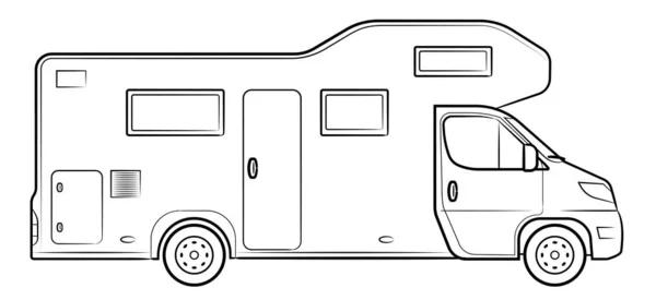 Turistik karavan - bir aracın vektör stok illüstrasyonu