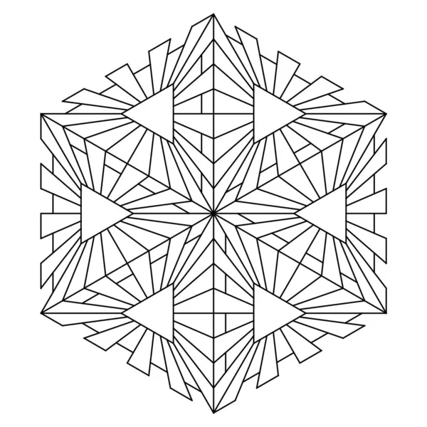 Einfache Malvorlagen Für Erwachsene Malvorlagen Für Geometrische Abstrakte Mandalas Einfaches — Stockvektor