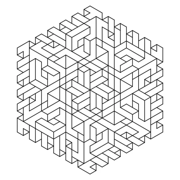 Coloriage Facile Pour Les Résultats Coloriage Mandala Abstrait Géométrique Mandala — Image vectorielle