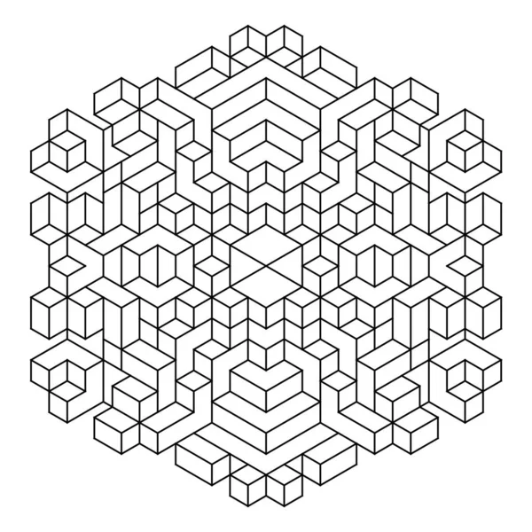 Coloriage Facile Pour Les Résultats Coloriage Mandala Abstrait Géométrique Mandala — Image vectorielle