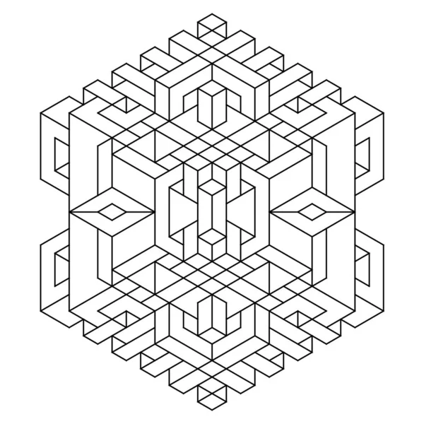 Простые Раскраски Взрослых Просто Фабрегас Шестиугольнике 684 — стоковый вектор