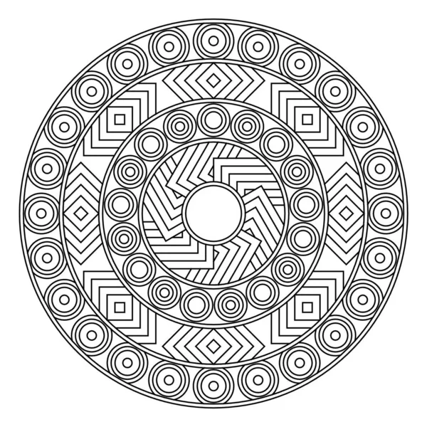 Простая Раскраска Страниц Геометрической Формы Eps 699 — стоковый вектор