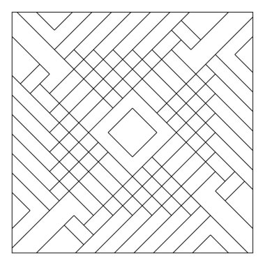 Yetişkinler için kolay renklendirme sayfaları. Geometrik soyut fayans deseninin renklendirme sayfası. EPS 8. 782 numara.