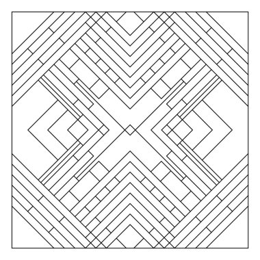 Geometrik soyutlamanın renklendirme sayfası. EPS 8. 784 numara.