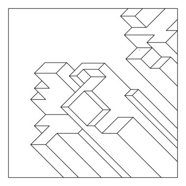 Yetişkinler için kolay renklendirme sayfaları. Geometrik soyut fayans deseninin renklendirme sayfası. EPS 8. #797
