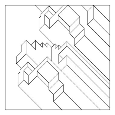 Yetişkinler için kolay renklendirme sayfaları. Geometrik soyut fayans deseninin renklendirme sayfası. EPS 8. 796 numara.